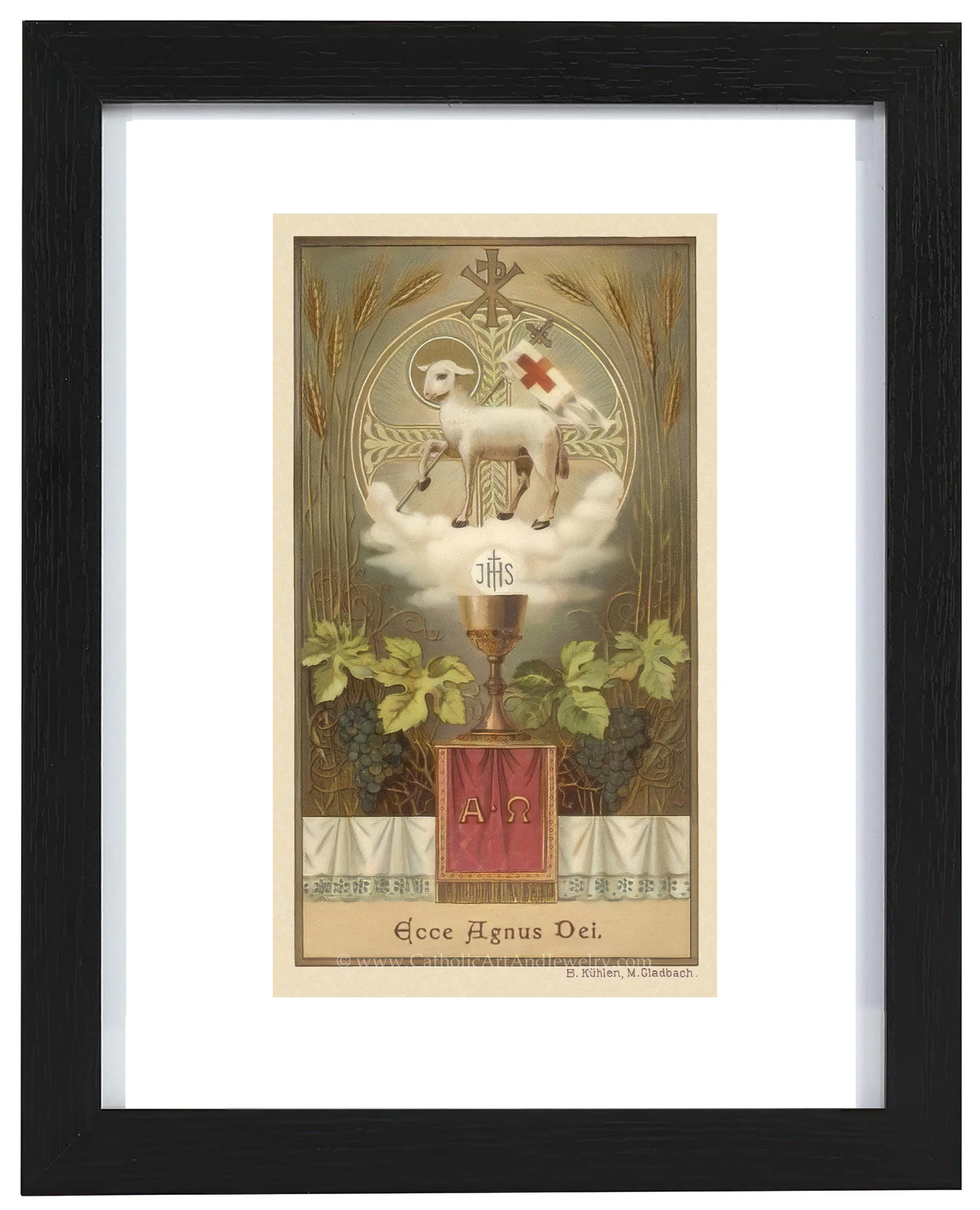 New! Behold the Lamb of God – Based on a Vintage Holy Card – Catholic Artwork – Archival Quality