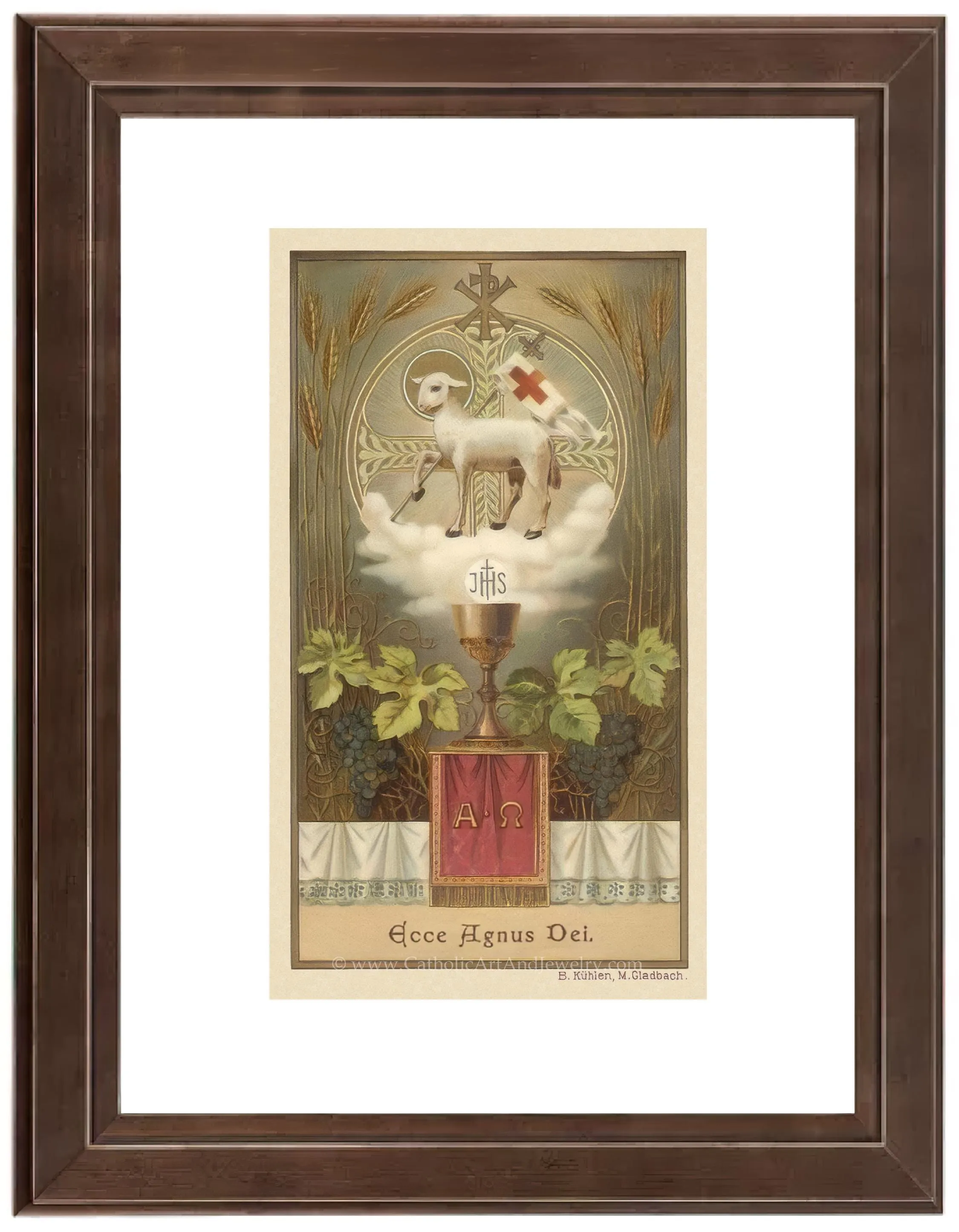 New! Behold the Lamb of God – Based on a Vintage Holy Card – Catholic Artwork – Archival Quality