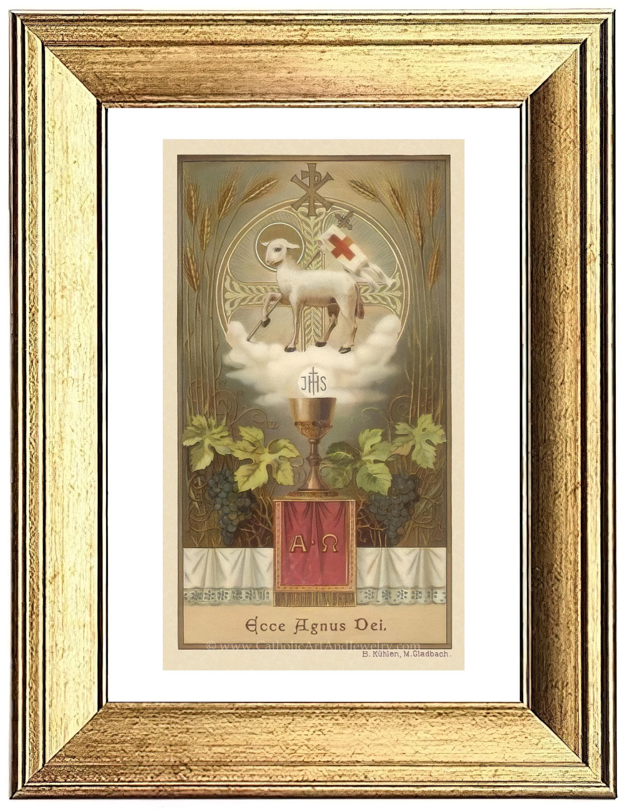 New! Behold the Lamb of God – Based on a Vintage Holy Card – Catholic Artwork – Archival Quality