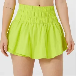 New Free People Movement Summer Way Home SkortLIme Green