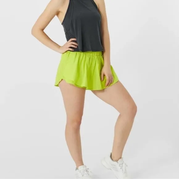 New Free People Movement Summer Way Home SkortLIme Green