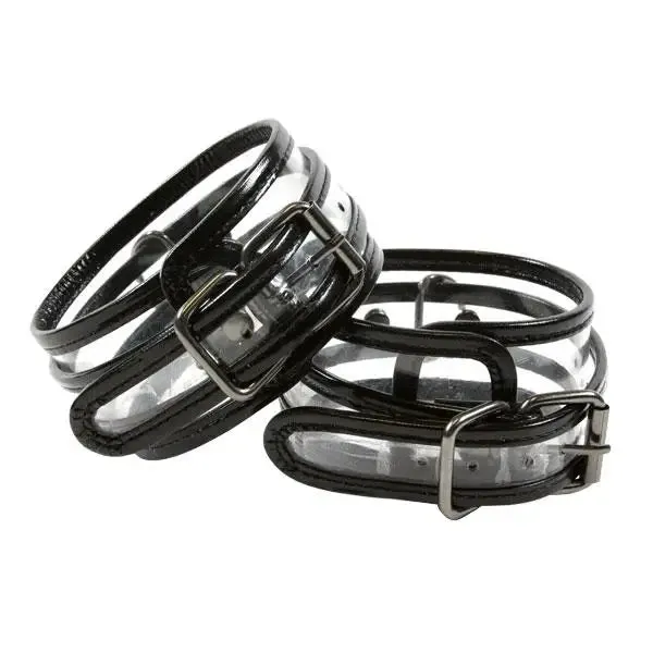 Ns Novelties Clear Bondage Vinyl Ankle Cuff Restraints with Buckles