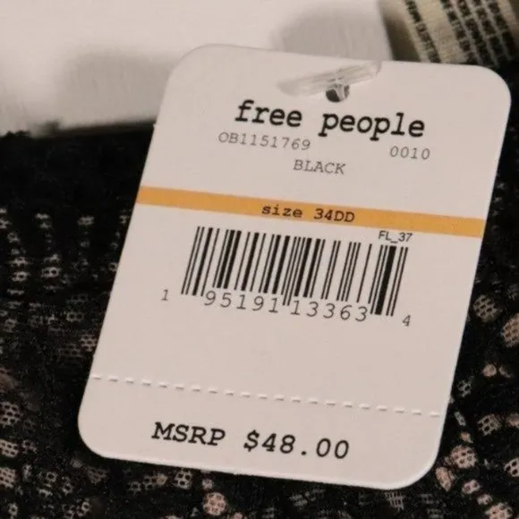 NWT Free People X Revolve Starla Bra in Black