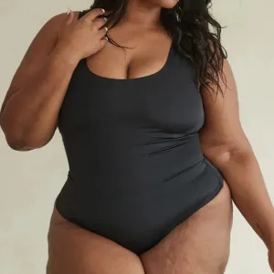NWT Pinsy Bonded Scoop Tank Shapesuit Size 1X Black