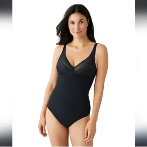 NWT Wacoal 801336 Elevated Allure Wire FreeShaping Body Briefer Black 34C $110
