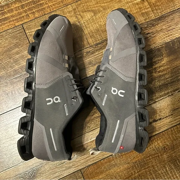 On Cloud 5 Waterproof Mens 13 Asphalt/Magnet Grey/Black