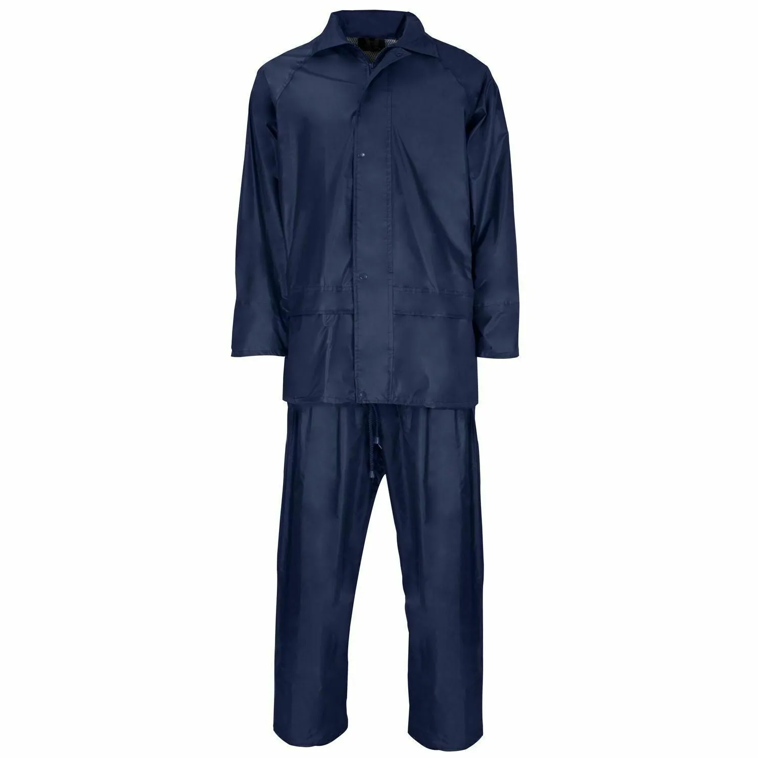 OVERALL MENS HOODED RAINSUIT WATERPROOF WORK WEAR CLOTHING PVC RAIN WEAR SIZE