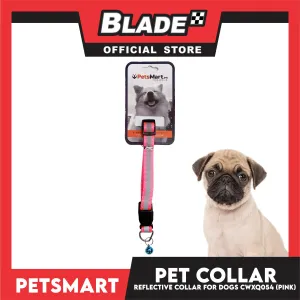 Pet Collar Reflective For Dogs (Pink) with Bell CWXQ054