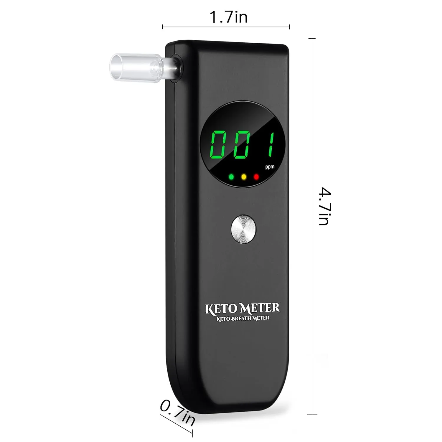 PPortable Ketone Breath Tester for Ketosis Testing with 10 Replaceable Mouthpieces