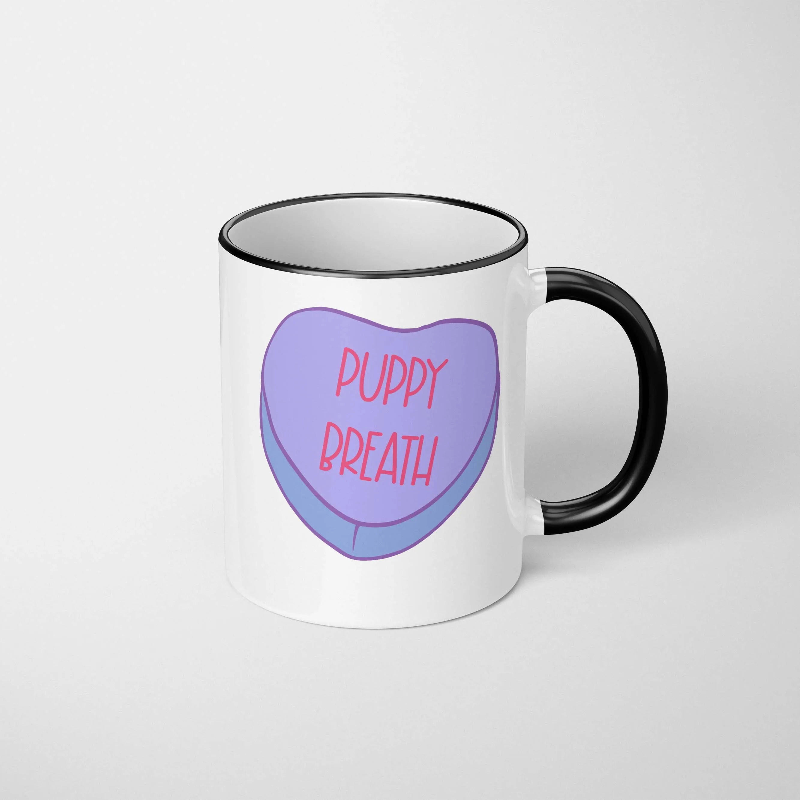 Puppy Breath Heart Mug