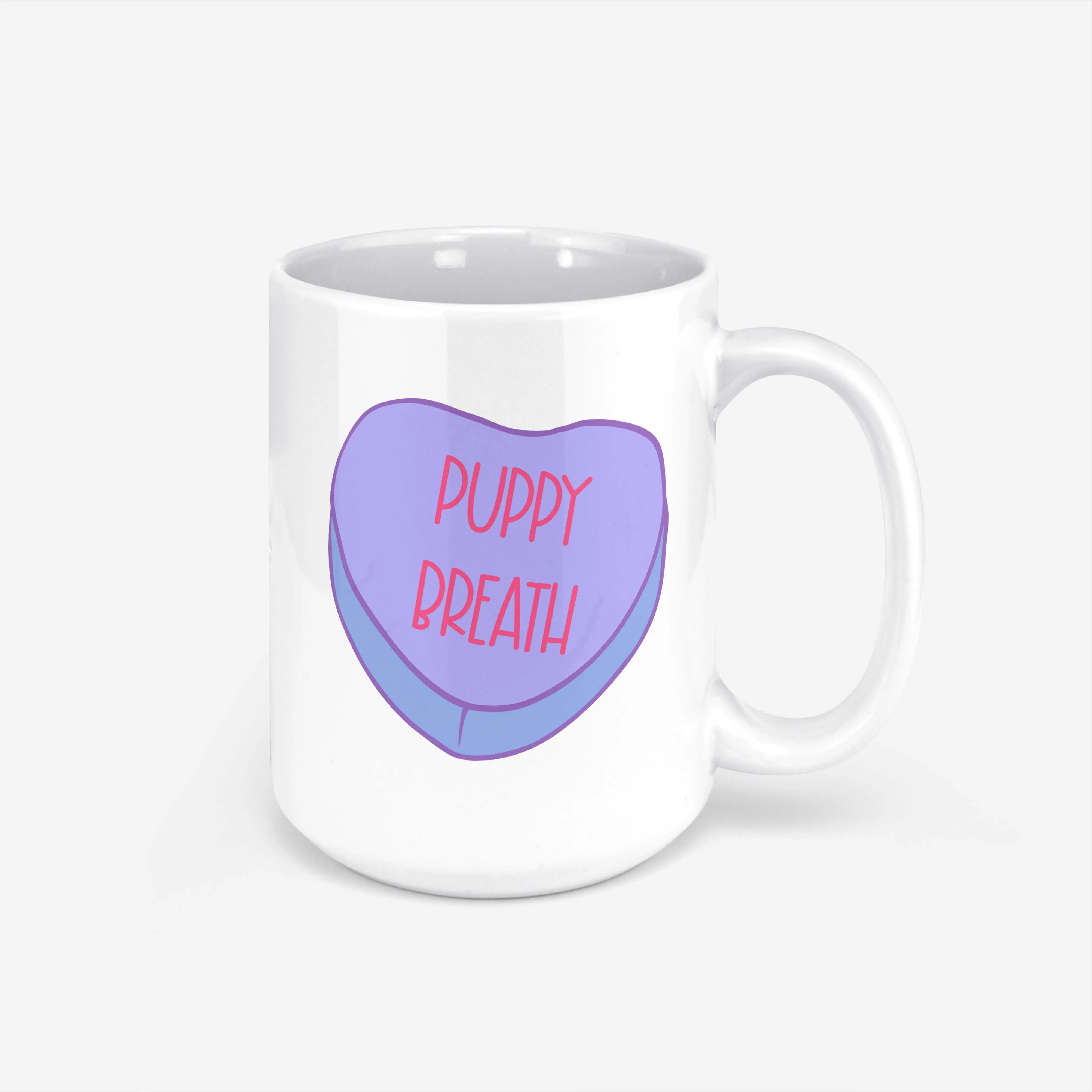 Puppy Breath Heart Mug