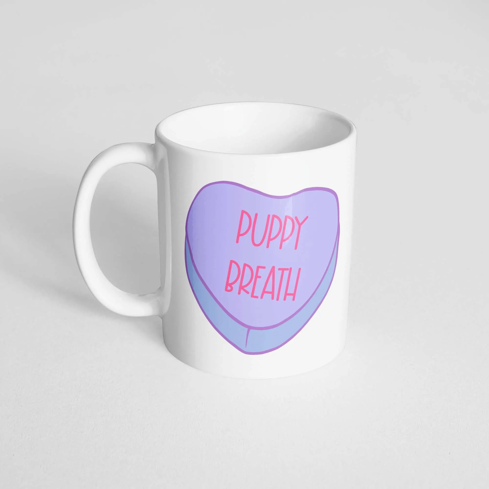 Puppy Breath Heart Mug