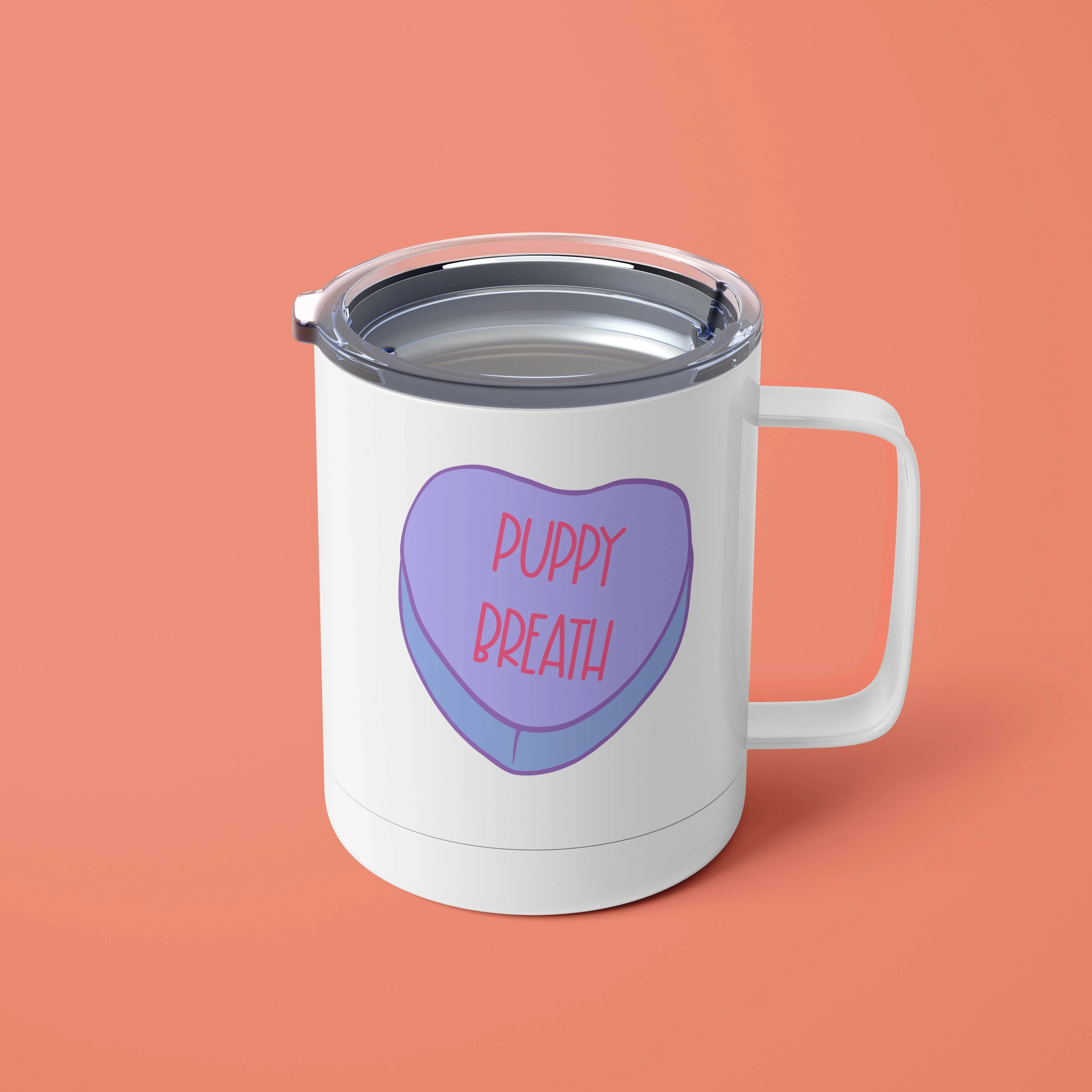 Puppy Breath Heart Mug