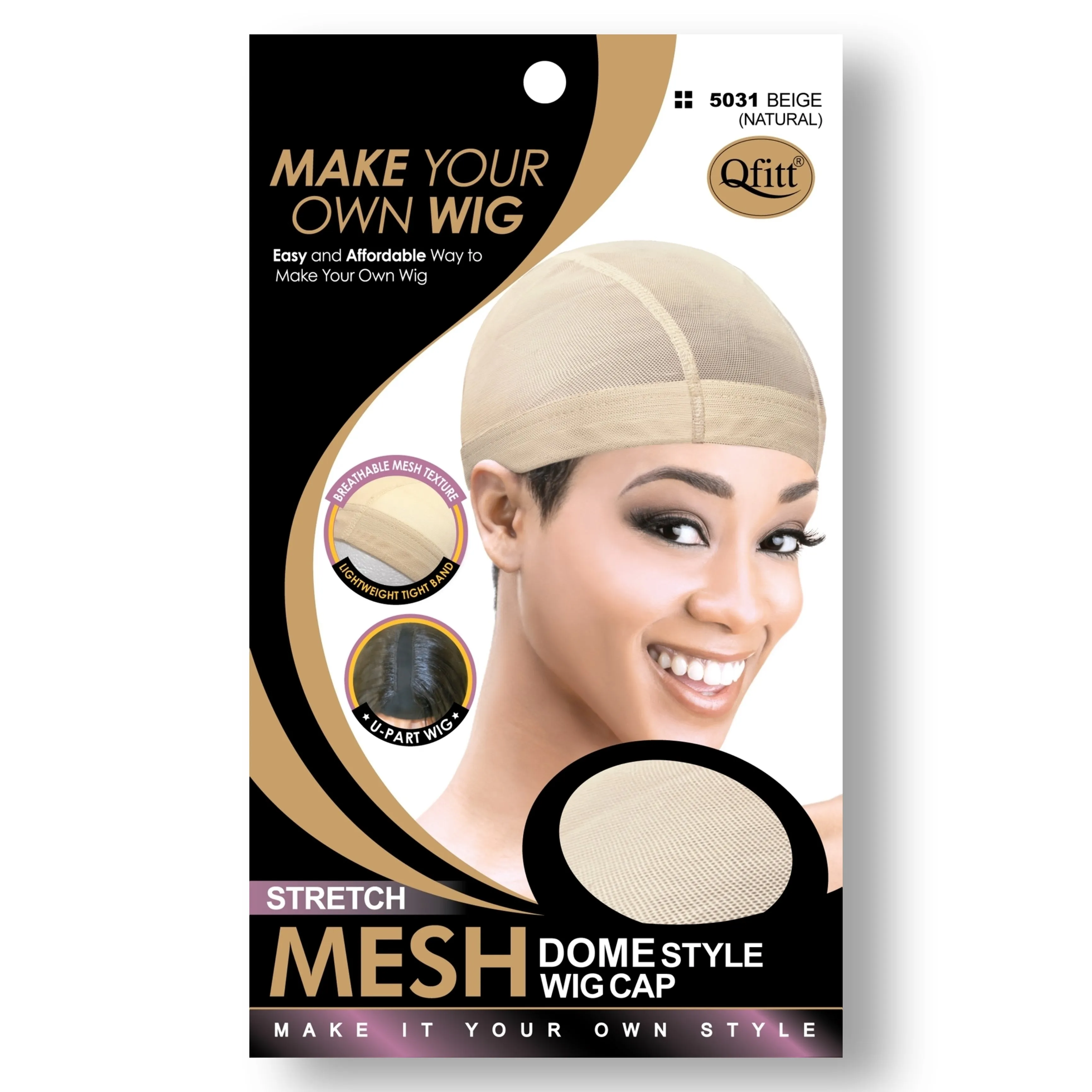 Qfitt Stretch Mesh Dome Wig Cap (Regular)