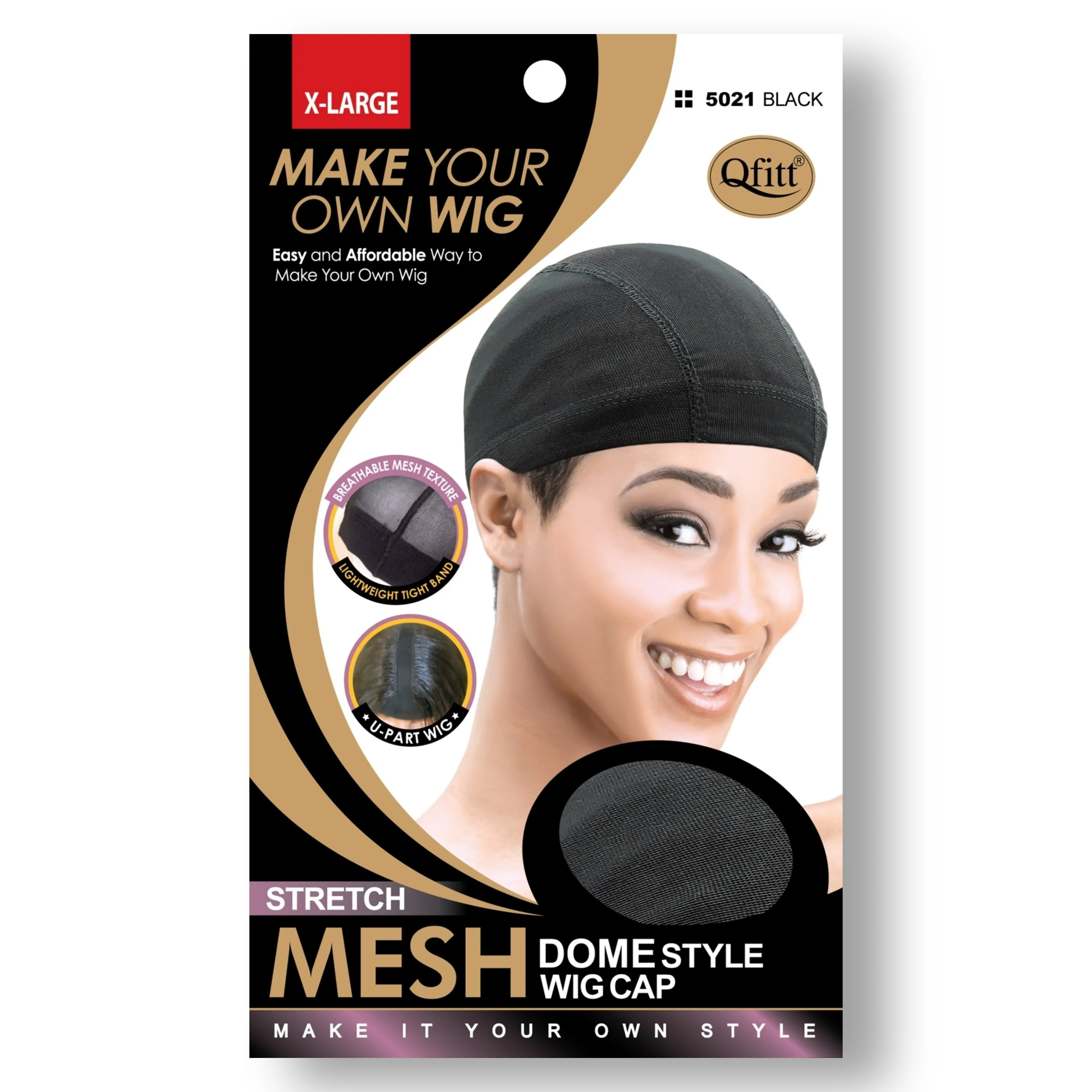 Qfitt Stretch Mesh Dome Wig Cap (X-Large)