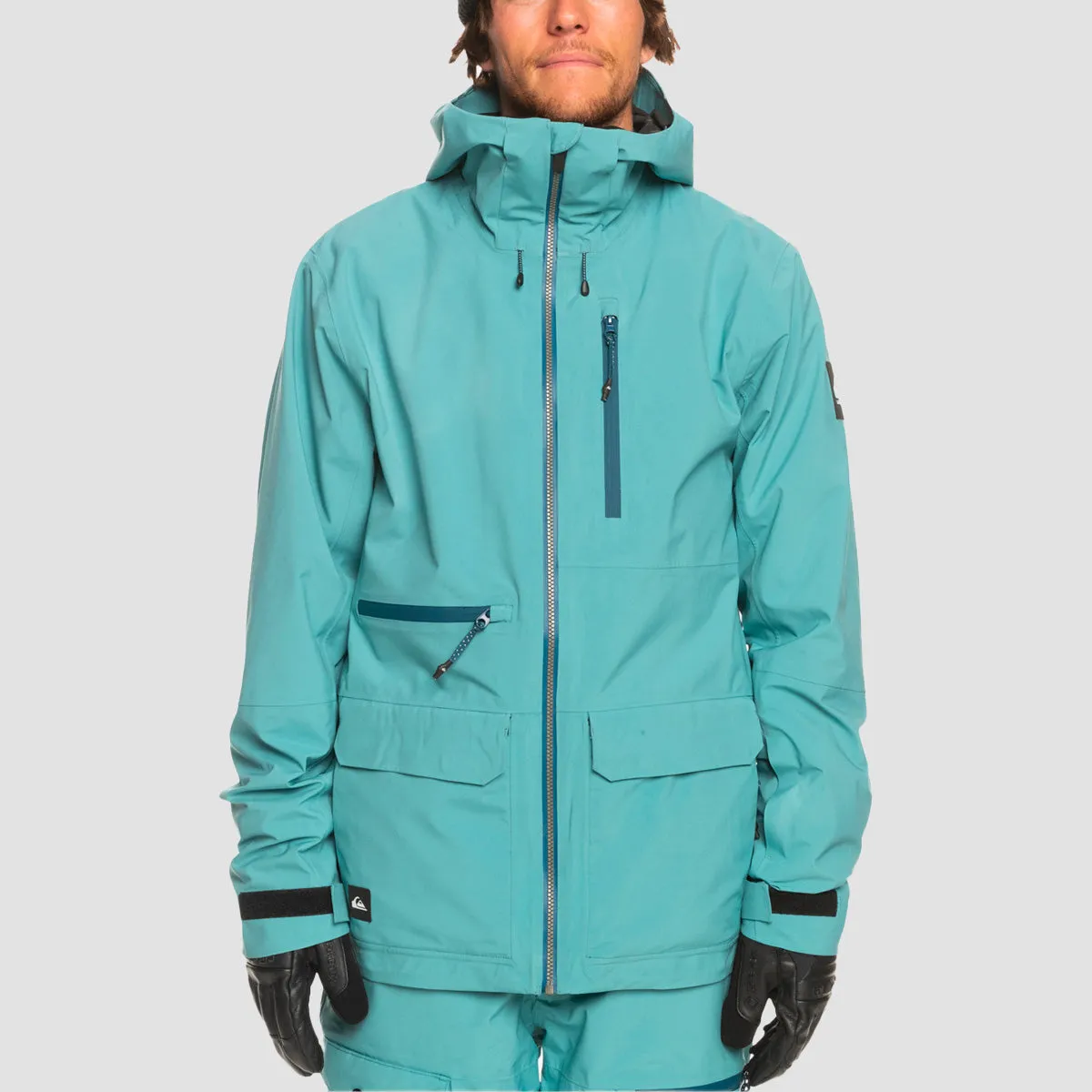 Quiksilver Sammy Carlson Stretch Quest Technical Snow Jacket Brittany Blue