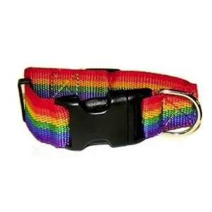 Rainbow Nylon Collar Collar 1/2 inch Cat/Puppy Collar adjustable 10''-12''