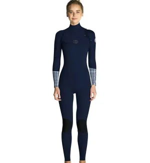 Rip Curl Womens FlashBomb 5/3 GB Chest Zip Full Wetsuit - Blue