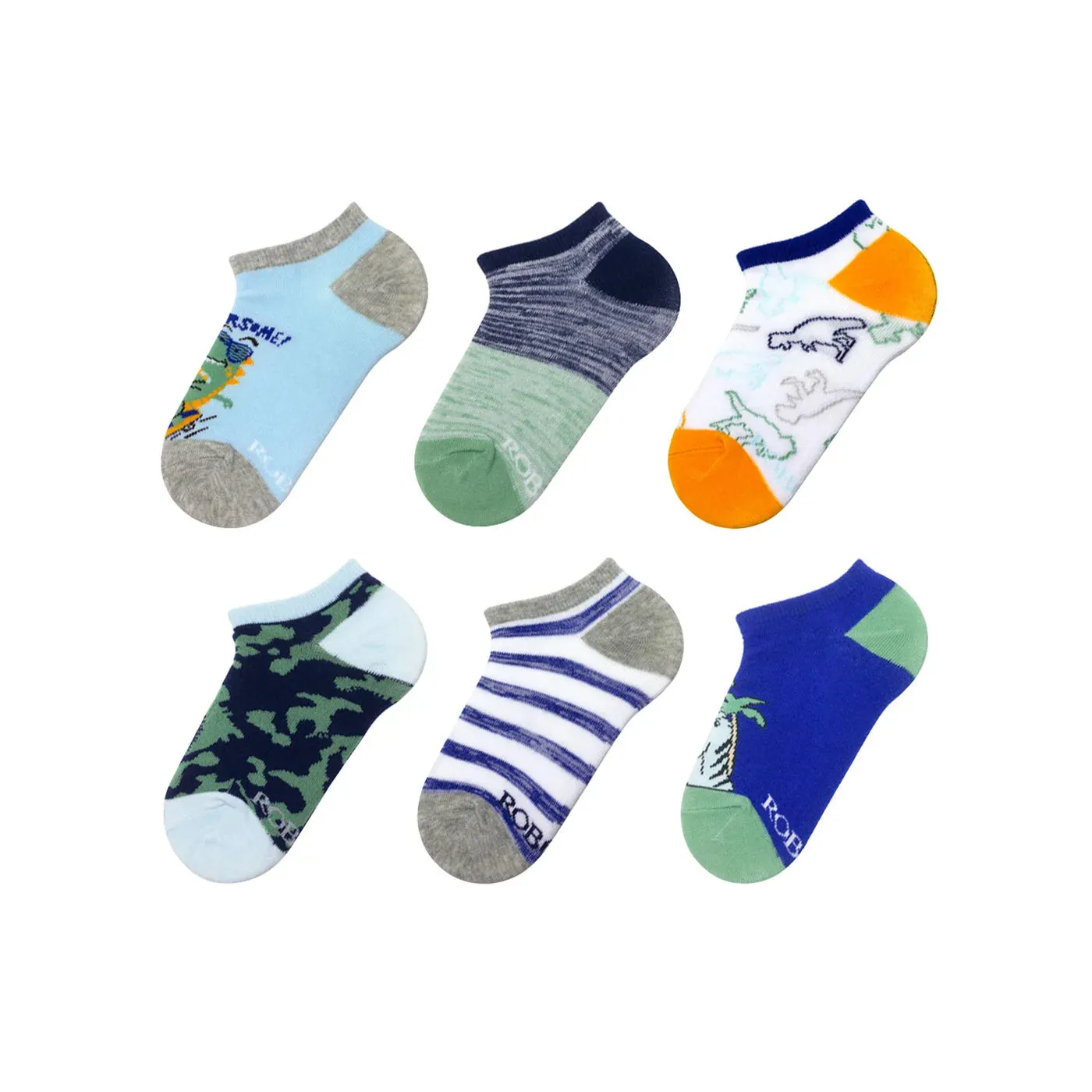 Robeez Socks 6pk - Roaring Dinos
