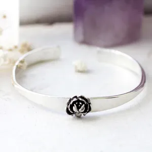 Rose Cuff Bracelet Made by Ivry Belle Jewelry / Rose Cuff Bracelet