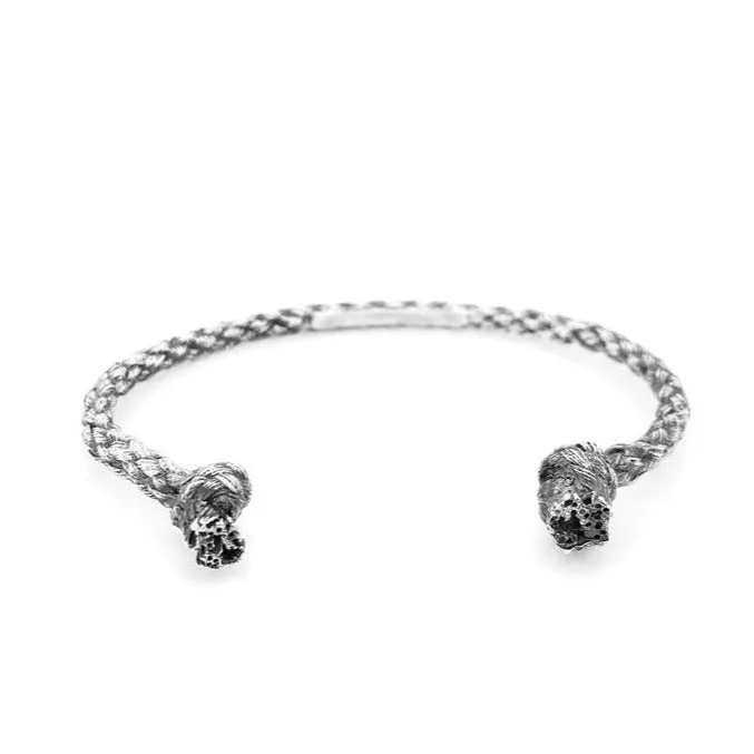 Silver Rope Knot Cuff