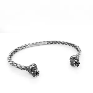 Silver Rope Knot Cuff