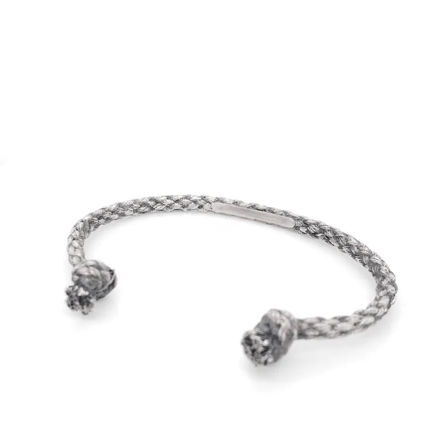 Silver Rope Knot Cuff