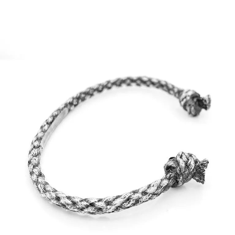 Silver Rope Knot Cuff