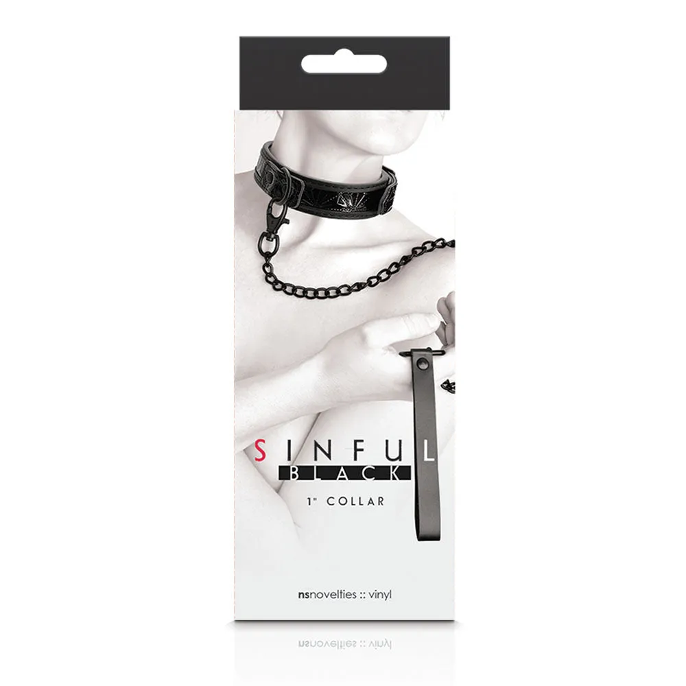 Sinful - 1&quot; Collar - Black