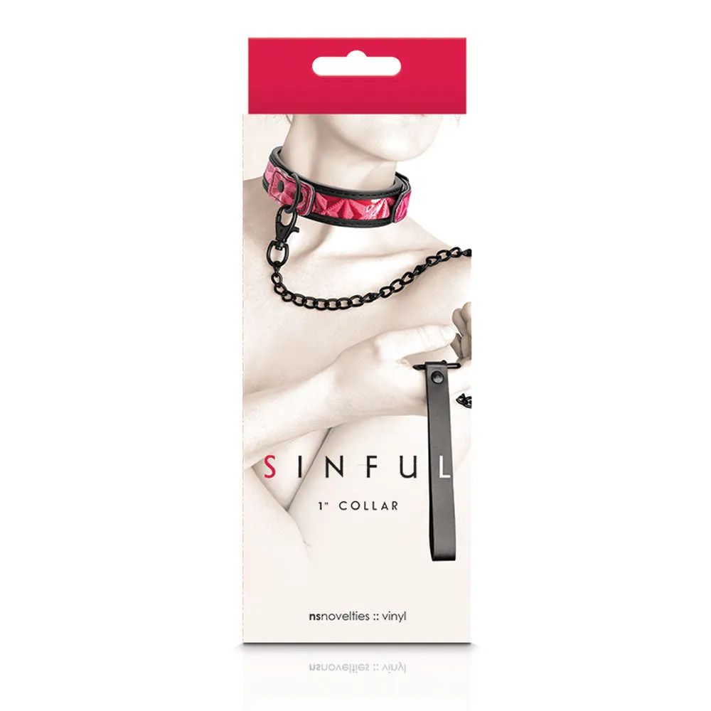Sinful - 1&quot; Collar - Pink