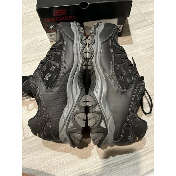 Skechers Cankton Steel Toe Construction Shoe Black Men 12 Wide 4E 77055W Sneaker