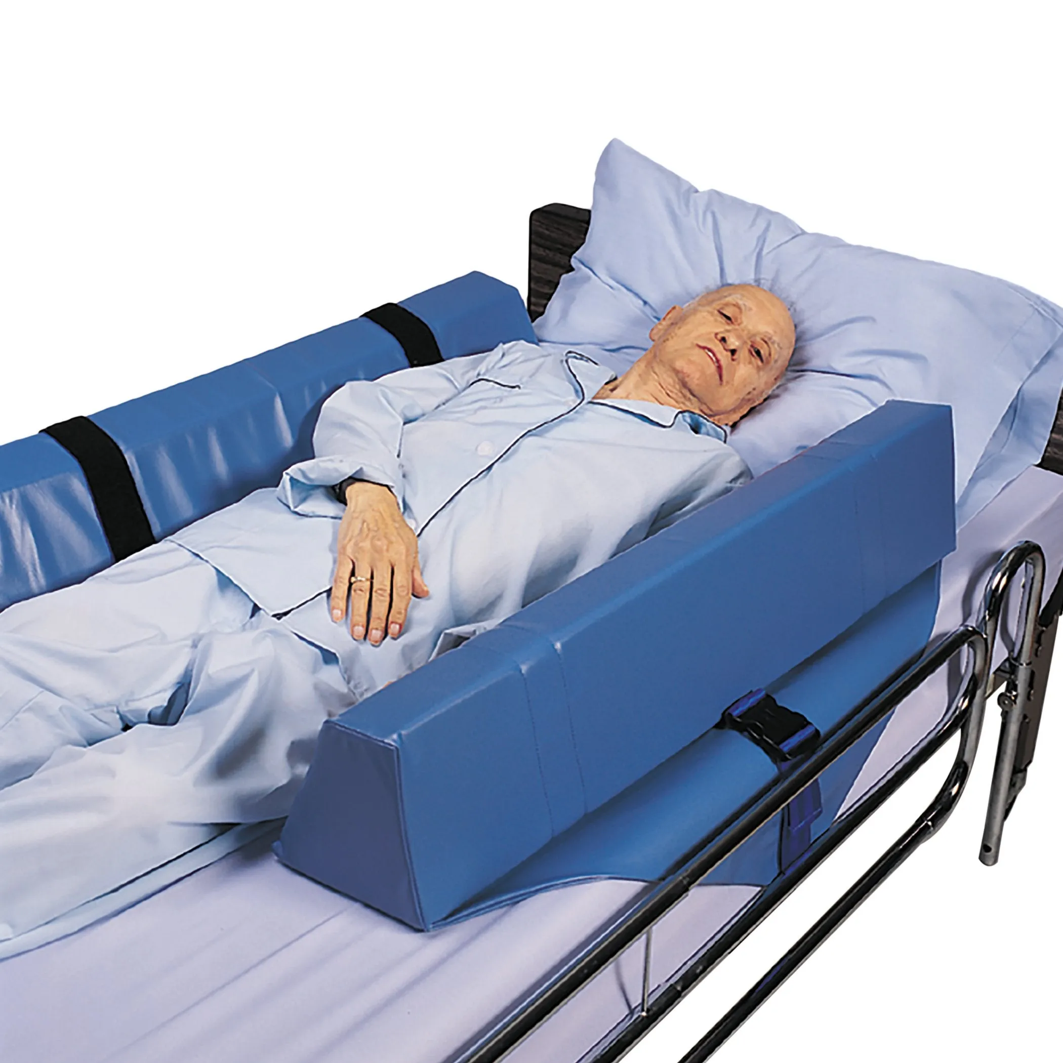 Skil-Care™ Double Bolster Roll-Control System, Foam, 34 in. L x 8 in. W x 7 in. H, Blue