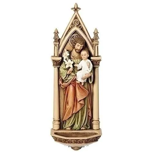St. Jospeh Holy Water Font (7 3/4")