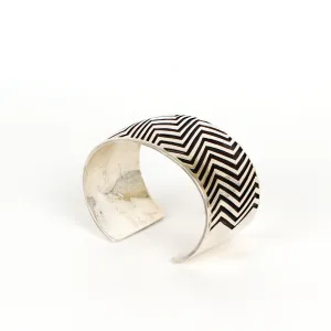 Sterling Silver Heavily Stamped Cuff Bracelet