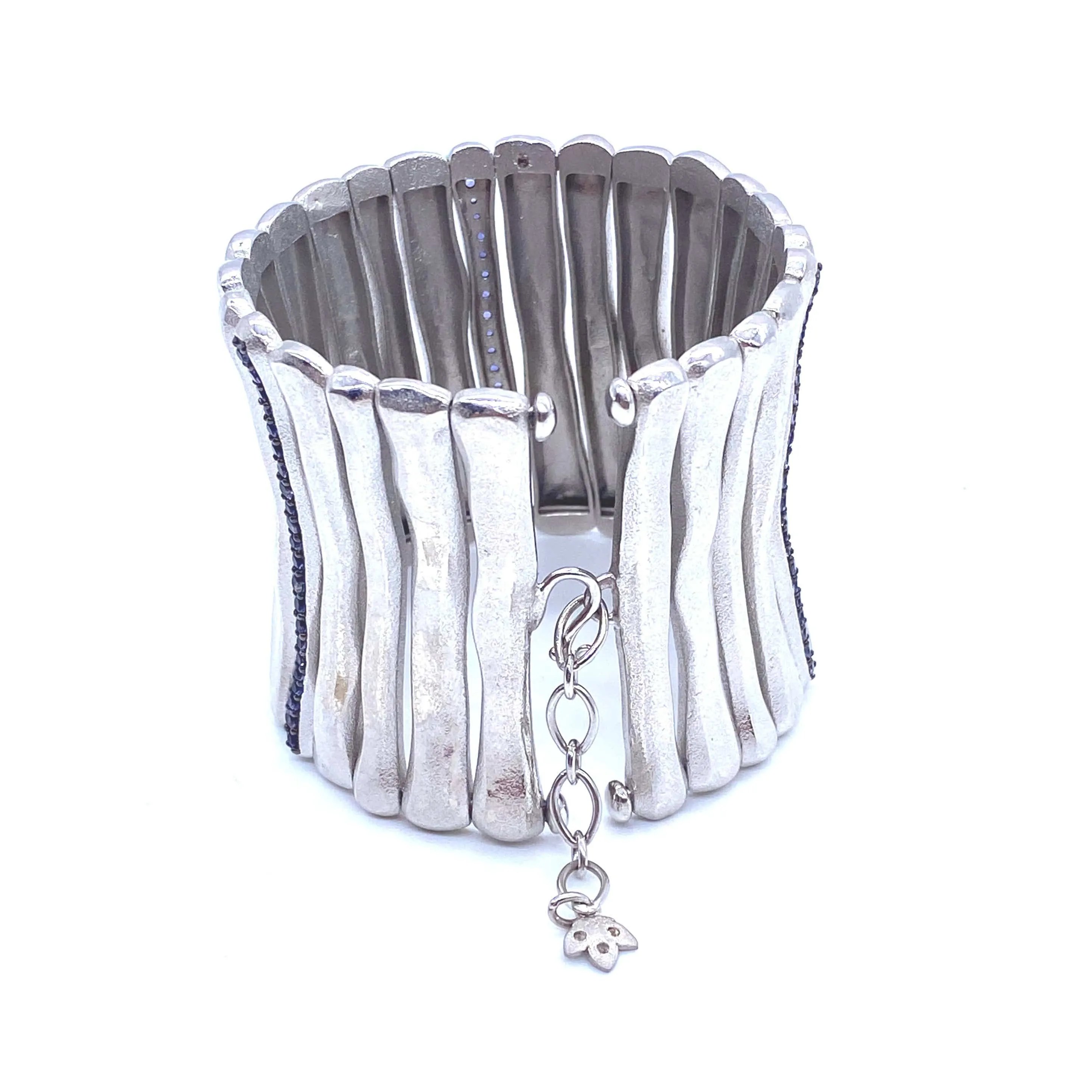 Sterling Silver Rain Cuff with iolite