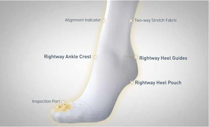 Stocking Anti Embolism Knee High Long TED type Lifespan Rx Item by ALBA