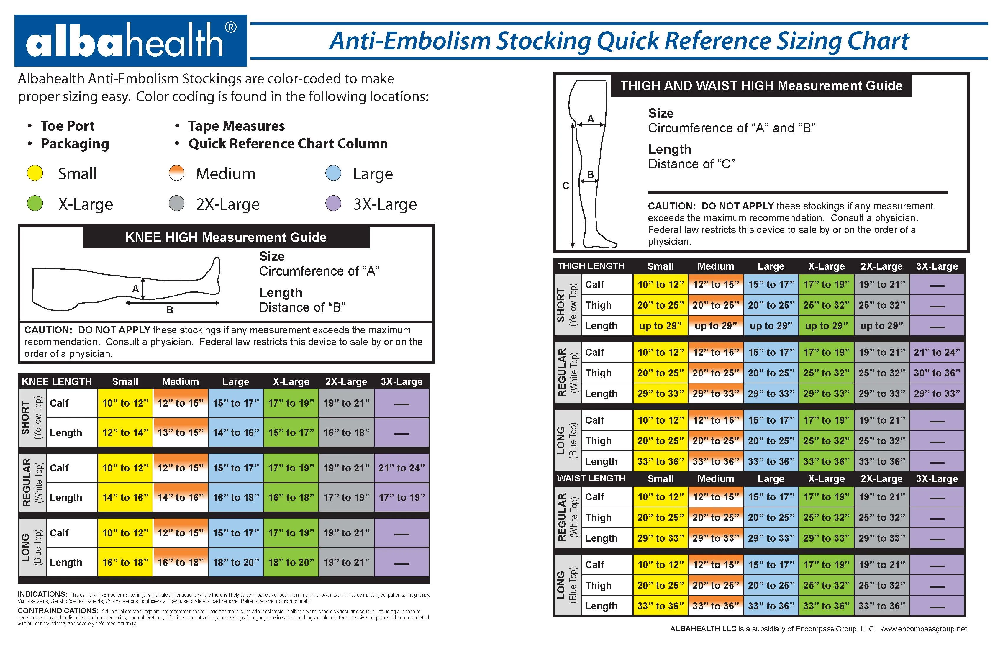 Stocking Anti Embolism Thigh High Regular Sizes TED Type Lifespan Rx item by ALBA