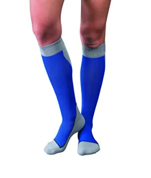 Stocking Knee Close Toe JOBST® Sport Socks 20-30mmg Compression Pair Royal Blue/Gray