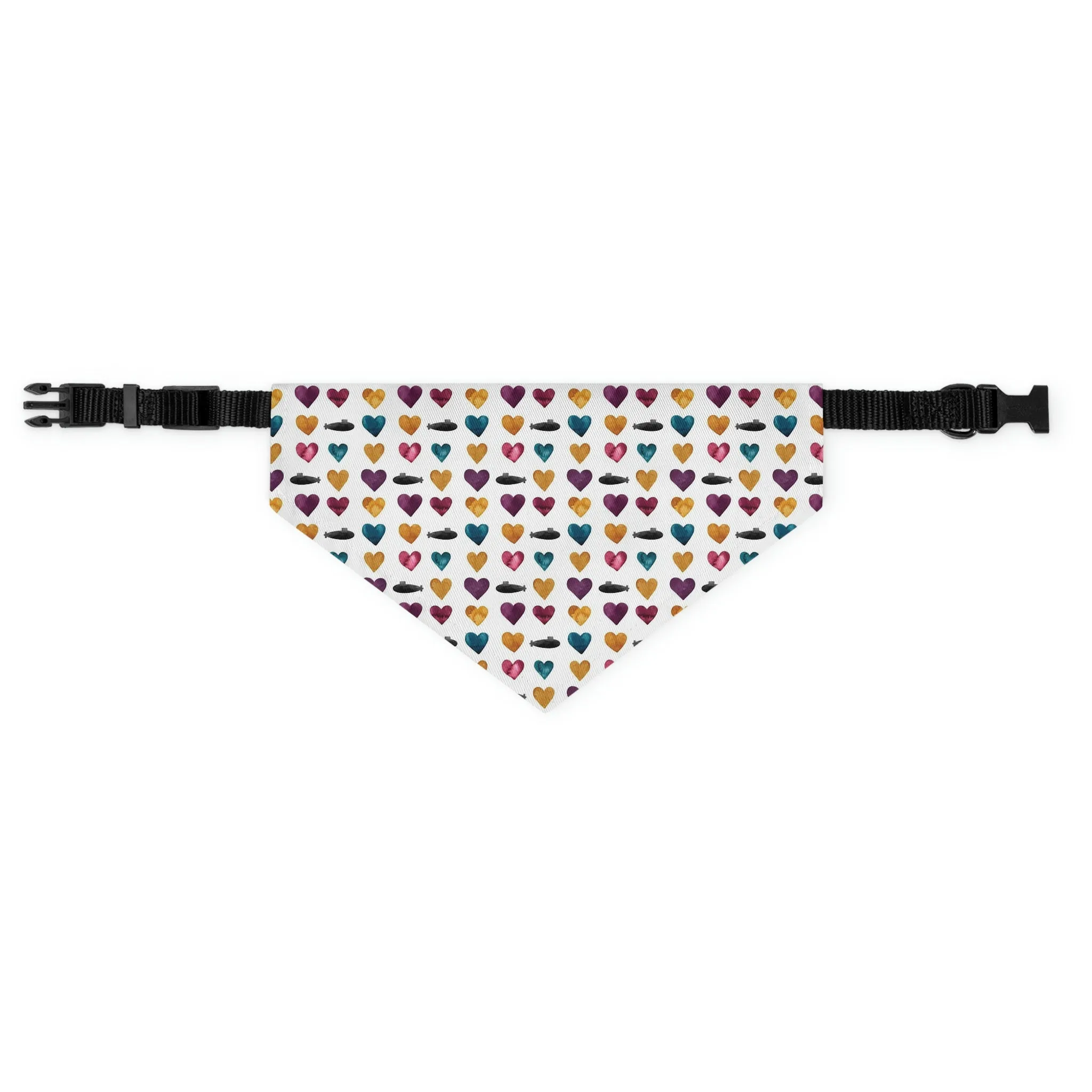 SUBMARINE AND HEARTS PET BANDANA