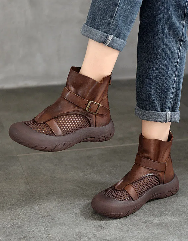Summer Breathable Mesh Wide Toe Box Shoes Boots