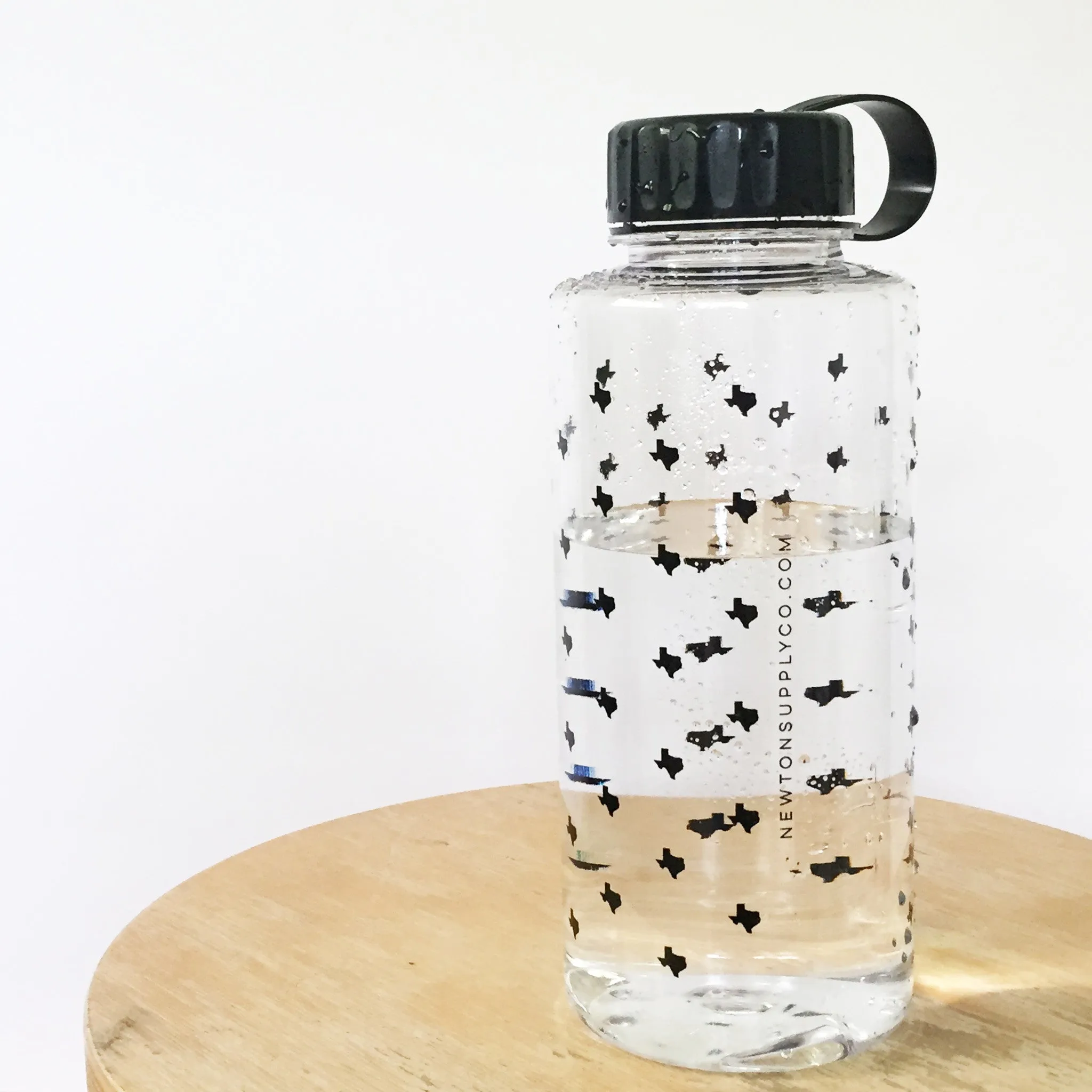 texas print water bottle