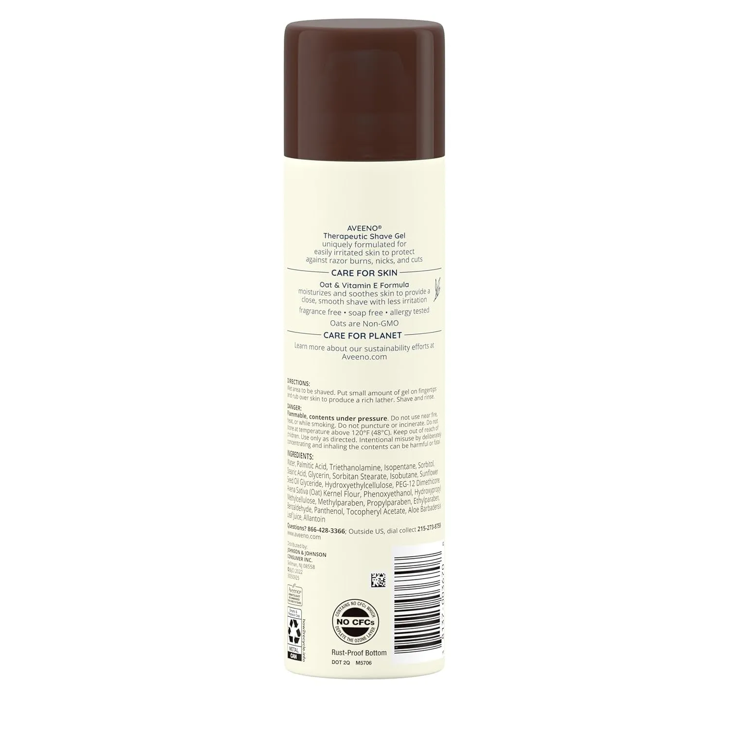 Therapeutic Shave Gel with Oat and Vitamin E to Help Prevent Razor Bumps, Soothes Dry Skin and Provides a Close, Smooth Shave with Less Irritation, Fragrance-Free, 7 Oz