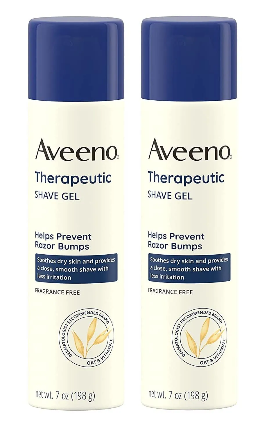 Therapeutic Shave Gel with Oat and Vitamin E to Help Prevent Razor Bumps, Soothes Dry Skin and Provides a Close, Smooth Shave with Less Irritation, Fragrance-Free, 7 Oz