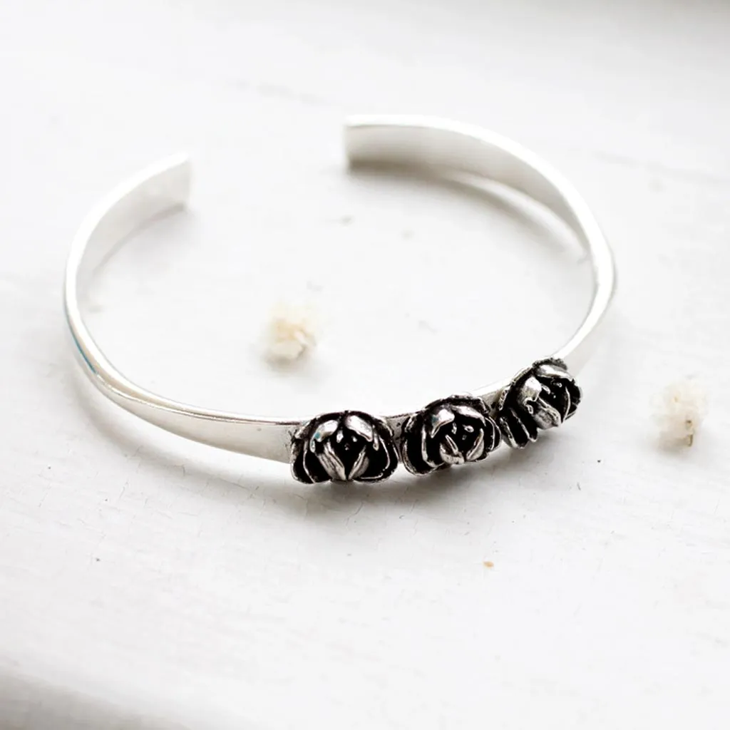 Three Rose Bracelet Made by Ivry Belle Jewelry / Three Rose Bracelet