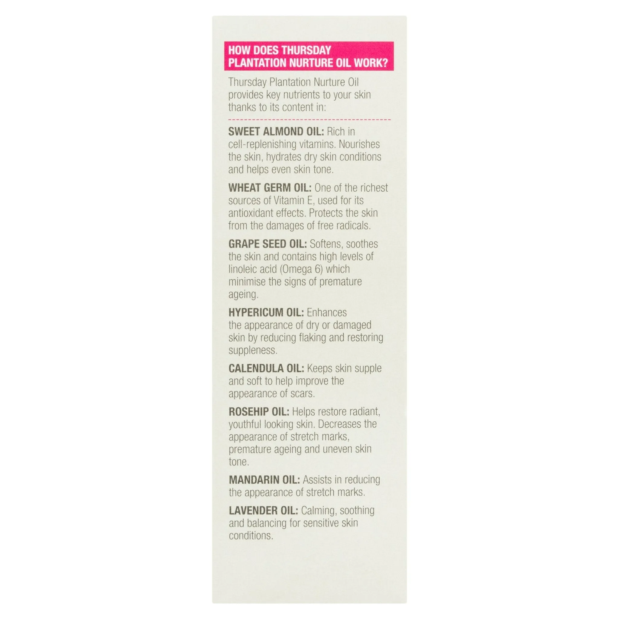 Thursday Plantation Nurture Oil 60mL