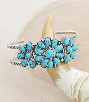 Turquoise springs cuff bracelet