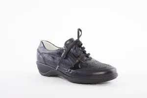 WALDLAUFER - 305006 HAGA-LACED WALKING SHOE - BLACK