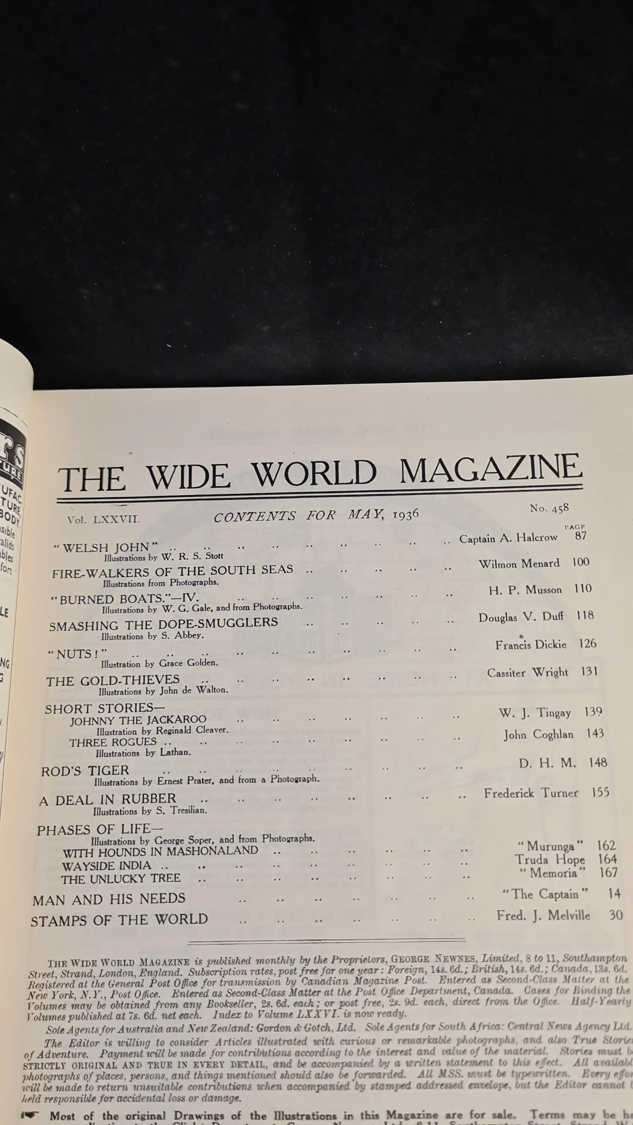 Wide World Magazine Volume LXXVII Number 458 May 1936