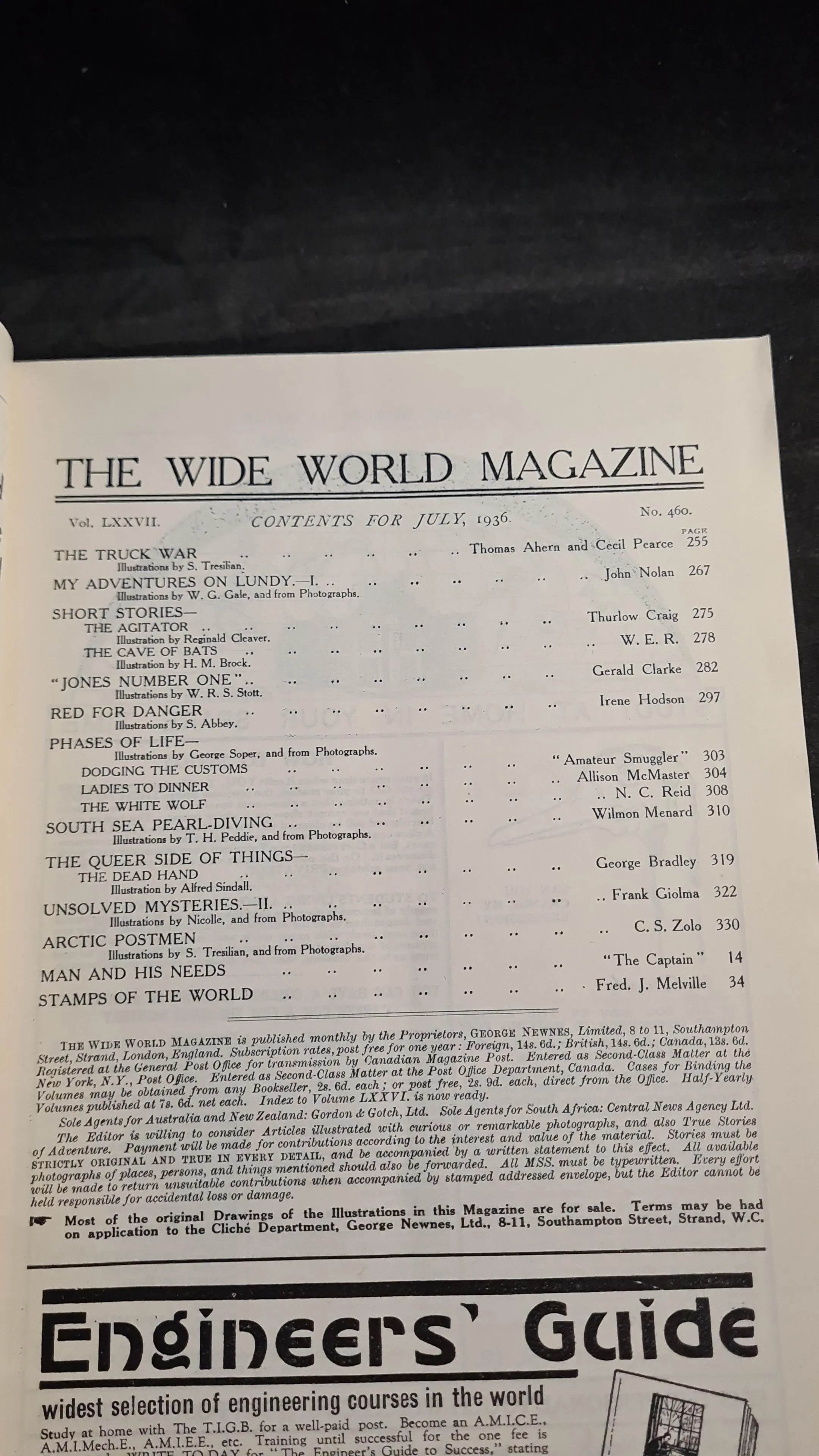Wide World Magazine Volume LXXVII Number 460 July 1936