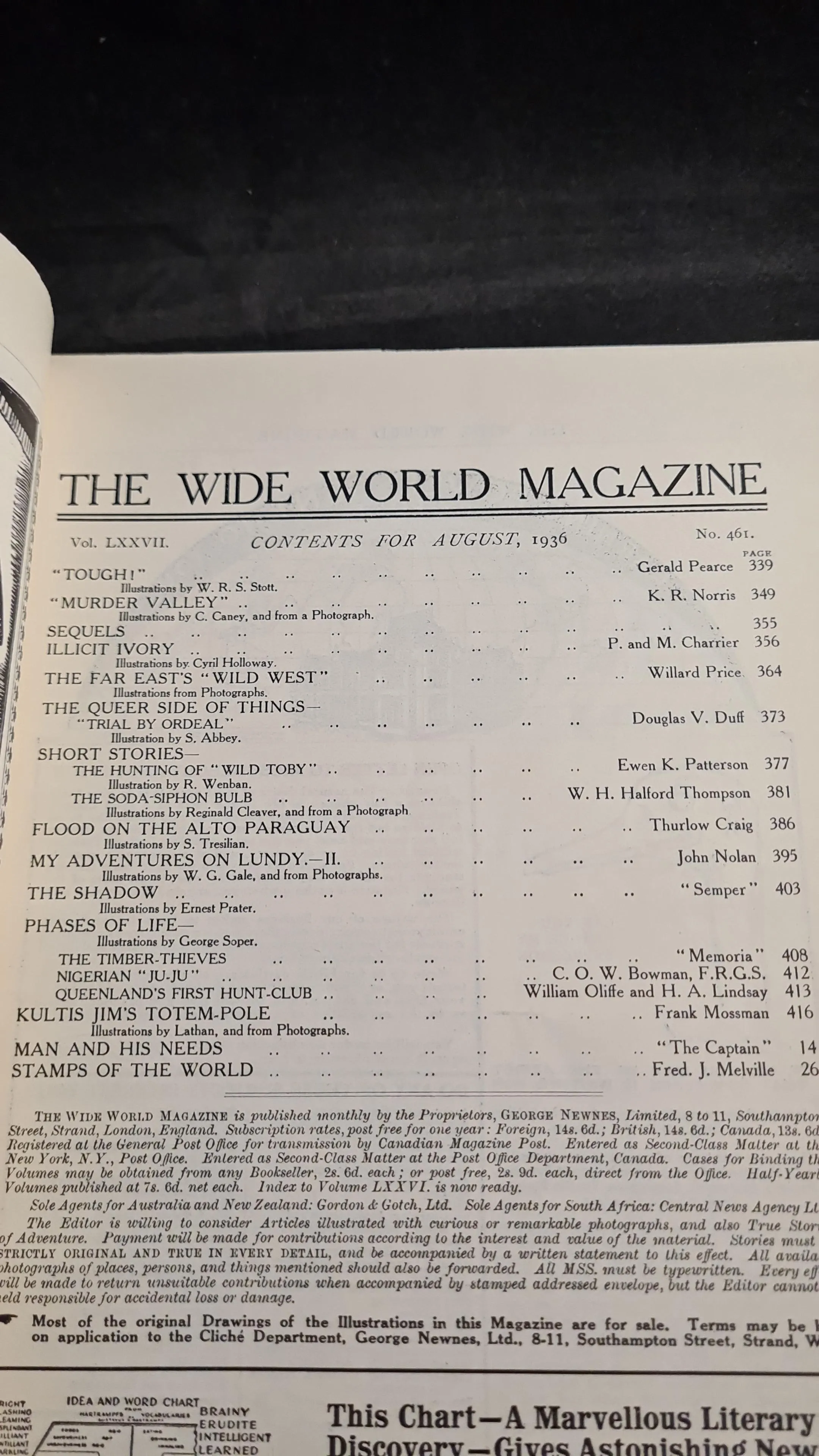 Wide World Magazine Volume LXXVII Number 461 August 1936